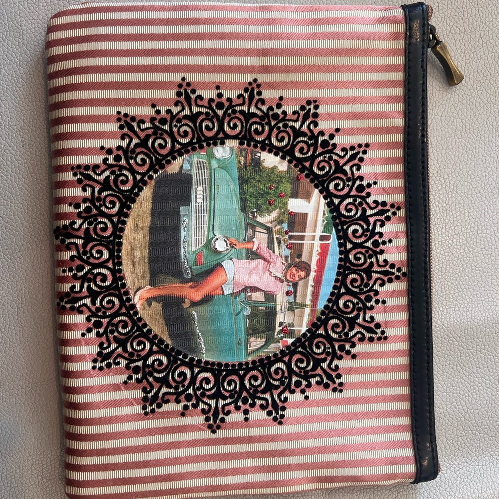 Red and Black Cosmetic Bags with Elegant Detailing